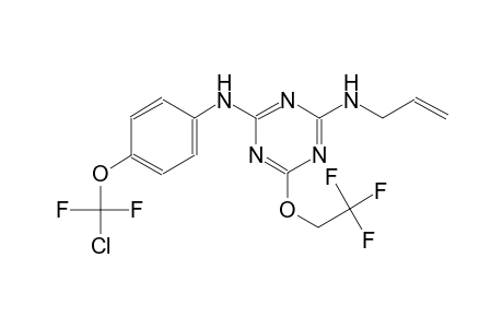 2-N-[4-[chloro(difluoro)methoxy]phenyl]-4-N-prop-2-enyl-6-(2,2,2-trifluoroethoxy)-1,3,5-triazine-2,4-diamine