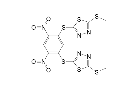 2-(Methylsulfanyl)-5-[(5-([5-(methylsulfanyl)-1,3,4-thiadiazol-2-yl]sulfanyl)-2,4-dinitrophenyl)sulfanyl]-1,3,4-thiadiazole