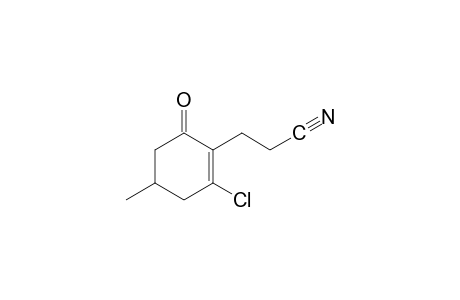 2-chloro-4-methyl-6-oxo-1-cyclohexene-1-propionitrile