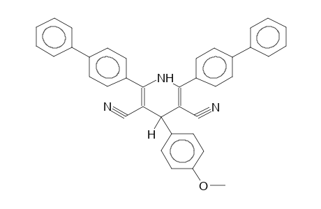 2,6-BIS(4-BIPHENYLYL)-3,5-DICYANO-4-(4-METHOXYPHENYL)-1,4-DIHYDROPYRIDINE