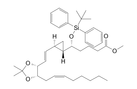 (5R)-5-[tert-butyl(diphenyl)silyl]oxy-5-[(1S,2R)-2-[(E)-2-[(4R,5S)-2,2-dimethyl-5-[(Z)-oct-2-enyl]-1,3-dioxolan-4-yl]ethenyl]cyclopropyl]pentanoic acid methyl ester