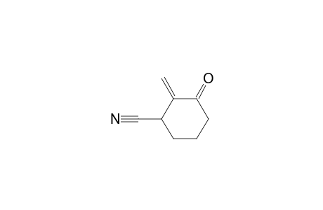 Cyclohexanecarbonitrile, 2-methylene-3-oxo-, (.+-.)-