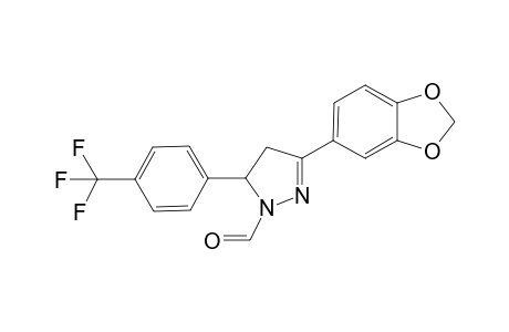 3-(Benzo[d][1,3]dioxol-5-yl)-5-(4-(trifluoromethyl)phenyl)-4,5-dihydro-1H-pyrazole-1-carbaldehyde
