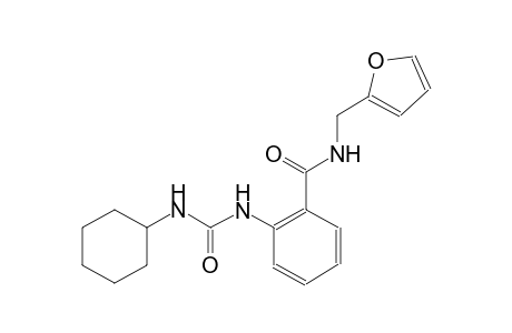 2-{[(cyclohexylamino)carbonyl]amino}-N-(2-furylmethyl)benzamide