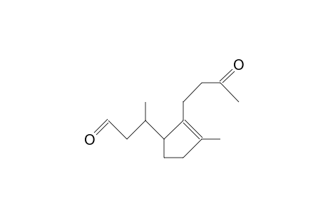 1-(3-Oxo-propyl)-2-methyl-5(diast.A)-(1-methyl-3-oxo-propyl)-cyclopentene