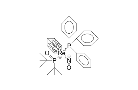 /.eta.-5/-Cyclopentadienyl-nitroso-(di-tert-butylphosphino-oxide)-triphenylphosphino rhenium cation