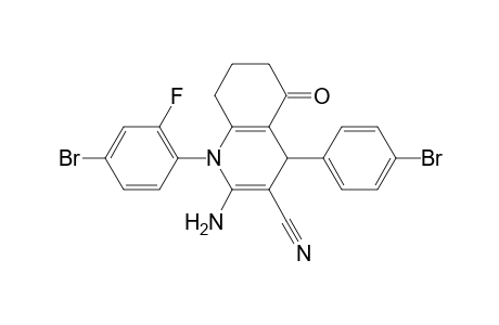 2-Amino-1-(4-bromo-2-fluoro-phenyl)-4-(4-bromophenyl)-5-keto-4,6,7,8-tetrahydroquinoline-3-carbonitrile
