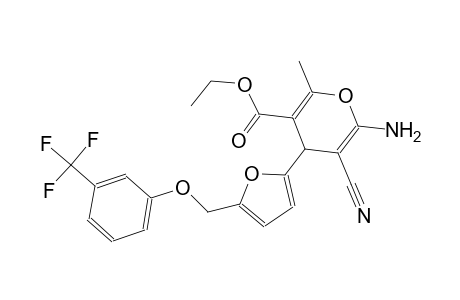 ethyl 6-amino-5-cyano-2-methyl-4-(5-{[3-(trifluoromethyl)phenoxy]methyl}-2-furyl)-4H-pyran-3-carboxylate
