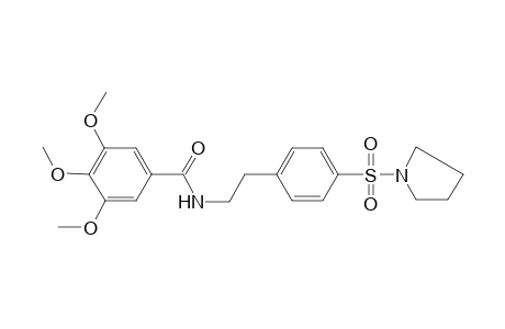 3,4,5-trimethoxy-N-[2-(4-pyrrolidin-1-ylsulfonylphenyl)ethyl]benzamide