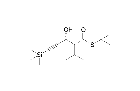 S-tert-Butyl (2R*,3R*)-3-Hydroxy-2-isopropyl-5-(trimethylsilyl)pent-4-ynethioate