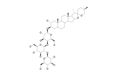 (25S)-5-ALPHA-SPIROSTANE-2-ALPHA,3-BETA-DIOL-3-O-[O-BETA-D-GLUCOPYRANOSYL-(1->2)-O-BETA-D-GLUCOPYRANOSYL-(1->4)-BETA-D-GALACTOPYRANOSIDE