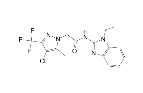 2-[4-chloro-5-methyl-3-(trifluoromethyl)-1H-pyrazol-1-yl]-N-(1-ethyl-1H-benzimidazol-2-yl)acetamide