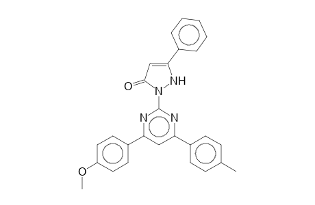 4-(4-Methoxyphenyl)-2-[3(2H)-oxo-5-phenyl-2-pyrazolyl]-6-(p-tolyl)pyrimidine