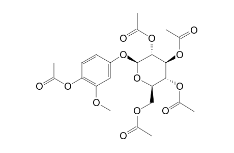 3-Methoxy-4-hydroxyphenol 1-o-.beta.-D-glucopyranoside, 5ac derivative