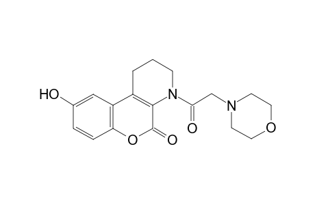 4-(2-morpholin-4-ium-4-ylacetyl)-5-oxo-2,3-dihydro-1H-chromeno[3,4-b]pyridin-9-olate