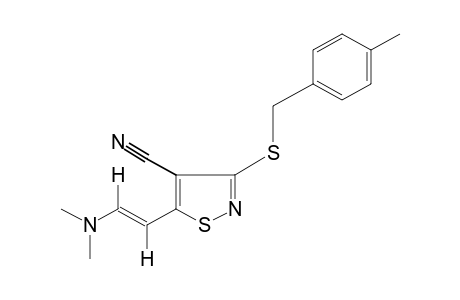 trans-5-[2-(DIMETHYLAMINO)VINYL]-3-[(p-METHYLBENZYL)THIO]-4-ISOTHIAZOLECARBONITRILE
