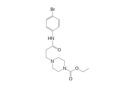 1-piperazinecarboxylic acid, 4-[3-[(4-bromophenyl)amino]-3-oxopropyl]-, ethyl ester