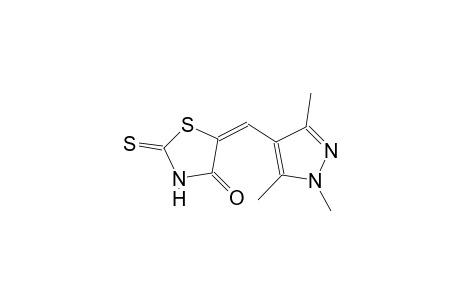 (5E)-2-thioxo-5-[(1,3,5-trimethyl-1H-pyrazol-4-yl)methylene]-1,3-thiazolidin-4-one