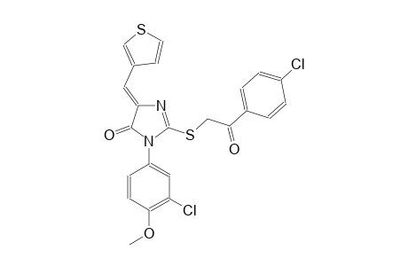4H-imidazol-4-one, 3-(3-chloro-4-methoxyphenyl)-2-[[2-(4-chlorophenyl)-2-oxoethyl]thio]-3,5-dihydro-5-(3-thienylmethylene)-, (5Z)-