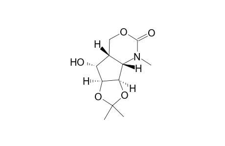 1,3-Dioxolo[4,5]cyclopent[1,2-d][1,3]oxazin-5(3aH)-one, hexahydro-8-hydroxy-2,2,4-trimethyl-, [3aR-(3a.alpha.,3b.beta.,7a.beta.,8.alpha.,8a.alpha.)]-