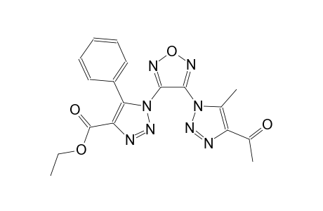 1H-1,2,3-triazole-4-carboxylic acid, 1-[4-(4-acetyl-5-methyl-1H-1,2,3-triazol-1-yl)-1,2,5-oxadiazol-3-yl]-5-phenyl-, ethyl ester