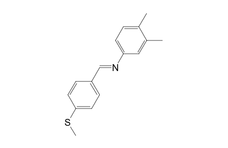 N-(3,4-Dimethylphenyl)-N-((E)-[4-(methylsulfanyl)phenyl]methylidene)amine
