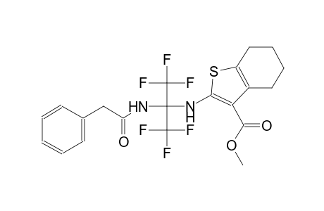1-Benzothiophene-3-carboxylic acid, 4,5,6,7-tetrahydro-2-[[2,2,2-trifluoro-1-[(2-phenylacetyl)amino]-1-(trifluoromethyl)ethyl]amino]-, methyl ester