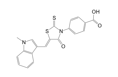 4-{(5Z)-5-[(1-methyl-1H-indol-3-yl)methylene]-4-oxo-2-thioxo-1,3-thiazolidin-3-yl}benzoic acid