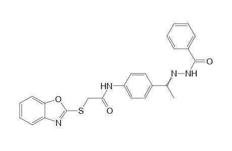 2-(Benzoxazol-2-ylthio)-N-(4-(1-(2-benzoylhydrazono)ethyl)phenyl)acetamide