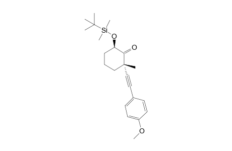 6-((tert-Butyldimethylsilyl)oxy)-2-((4-methoxyphenyl)ethynyl)-2-methylcyclohexanone