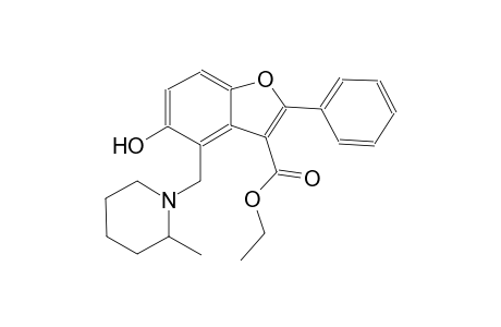 ethyl 5-hydroxy-4-[(2-methyl-1-piperidinyl)methyl]-2-phenyl-1-benzofuran-3-carboxylate