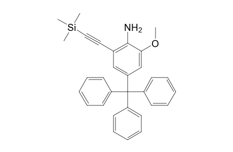 2-methoxy-6-(2-trimethylsilylethynyl)-4-(triphenylmethyl)aniline