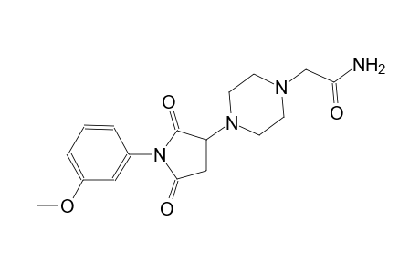 2-{4-[1-(3-methoxyphenyl)-2,5-dioxo-3-pyrrolidinyl]-1-piperazinyl}acetamide