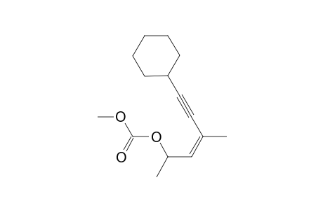 (Z)-6-cyclohexyl-4-methylhex-3-en-5-yn-2-yl methyl carbonate