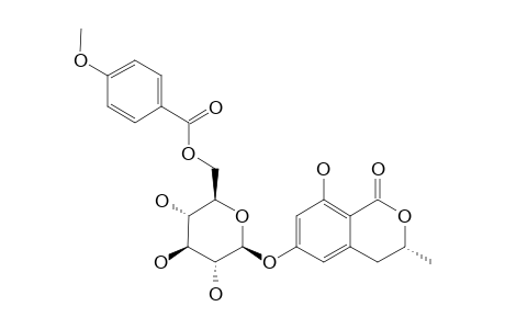 (R)-6-HYDROXYMELLEIN-6-O-BETA-D-[6-O-(4-METHOXYBENZOYL)]-GLUCOPYRANOSIDE
