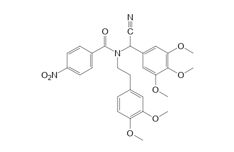 N-(a-cyano-3,4,5-trimethoxybenzyl)-N-(3,4-dimethoxyphenethyl)-p-nitrobenzamide
