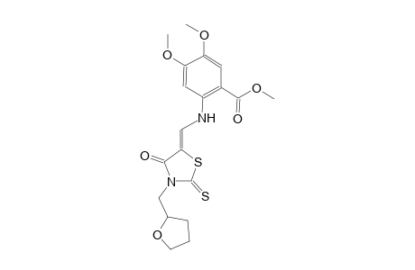benzoic acid, 4,5-dimethoxy-2-[[(Z)-[4-oxo-3-[(tetrahydro-2-furanyl)methyl]-2-thioxo-5-thiazolidinylidene]methyl]amino]-, methyl ester