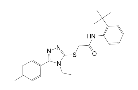 N-(2-tert-butylphenyl)-2-{[4-ethyl-5-(4-methylphenyl)-4H-1,2,4-triazol-3-yl]sulfanyl}acetamide