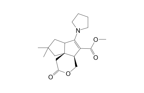 (4aS,9aS)-8,8-Dimethyl-2-oxo-6-pyrrolidin-1-yl-1,2,4,4a,6a,7,8,9-octahydro-pentaleno[1,6a-c]pyran-5-carboxylic acid methyl ester