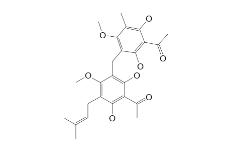 MALLOTOJAPONIN_B;3-(3,3-DIMETHYLALLYL)-1-(5-ACETYL-6-HYDROXY-3-METHYL-2-METHOXY-BENZYL)-2-METHOXYPHLORACETOPHENONE