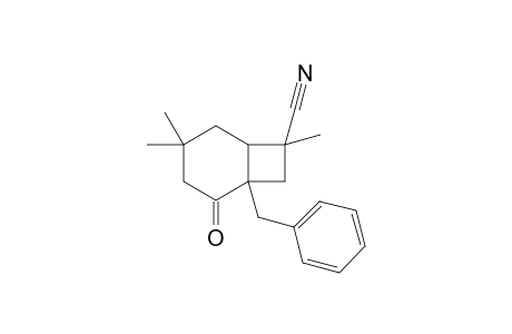 2-Oxo-1-benzyl-4,4,7-trimethylbicyclo[4.2.0]octane-7-(exo)-carbonitrile