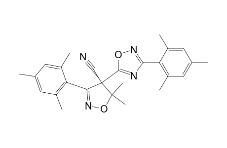3-Mesityl-4-(3-mesityl-1,2,4-oxadiazol-5-yl)-5,5-dimethyl-2-isoxazoline-4-carbonitrile