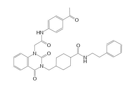 4-[(1-[2-(4-acetylanilino)-2-oxoethyl]-2,4-dioxo-1,4-dihydro-3(2H)-quinazolinyl)methyl]-N-(2-phenylethyl)cyclohexanecarboxamide
