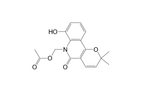 5H-Pyrano[3,2-c]quinolin-5-one, 6-[(acetyloxy)methyl]-2,6-dihydro-7-hydroxy-2,2-dimethyl-