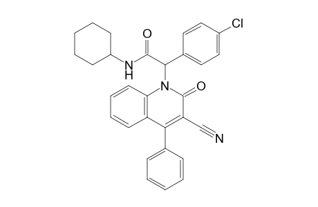 2-(3-Cyano-2-oxo-4-phenyl-2H-quinolin-1-yl)-N-cyclohexyl-2-(4'-chlorophenyl)acetamide