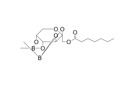 .beta.-D-Fructopyranose, 2,3:4,5-di-O-(ethylboranediyl)-, heptanoate
