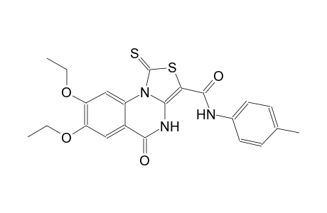 thiazolo[3,4-a]quinazoline-3-carboxamide, 7,8-diethoxy-4,5-dihydro-N-(4-methylphenyl)-5-oxo-1-thioxo-