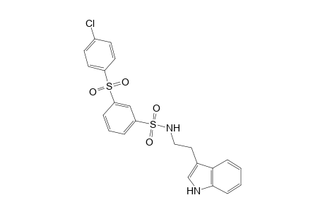3-(4-Chlorophenyl)sulfonyl-N-[2-(1H-indol-3-yl)ethyl]benzenesulfonamide