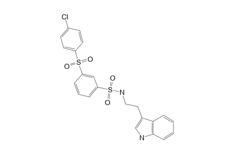 3-(4-Chlorophenyl)sulfonyl-N-[2-(1H-indol-3-yl)ethyl]benzenesulfonamide