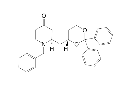 anti-(2RS)-1-Benzyl-2-{[(4RS)-2,2-Diphenyl-1,3-dioxan-4-yl]methyl}piperidin-4-one